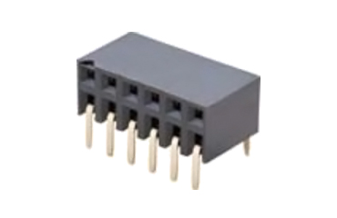 ナイロン/PBT製品 ピンヘッダー/FSS-42059(T〇) ソケット(角ピン)2.54㎜ピッチ ストレート(2列)